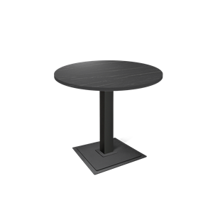 Круглый стол на кухню SHT-TU5-BS1 / SHT-TT 80 ЛДСП (камень пьетра гриджио черный/черный) в Серпухове