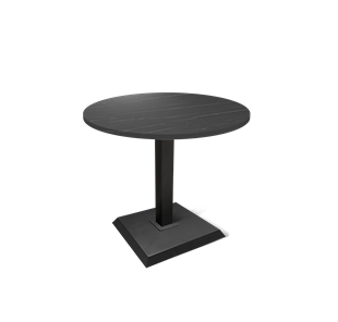 Кухонный обеденный стол SHT-TU5-BS2 / SHT-TT 80 ЛДСП (камень пьетра гриджио черный/черный) в Подольске