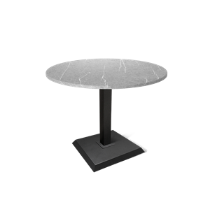 Обеденный круглый стол SHT-TU5-BS2 / SHT-TT 90 МДФ (серый мрамор/черный) в Химках