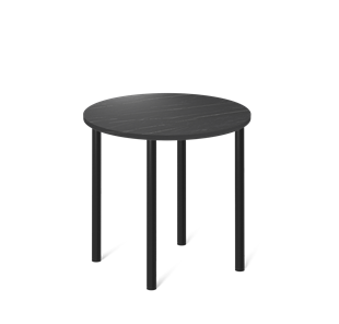 Круглый стол на кухню SHT-TU66 / SHT-TT 80 ЛДСП (камень пьетра гриджио черный/черный) в Серпухове