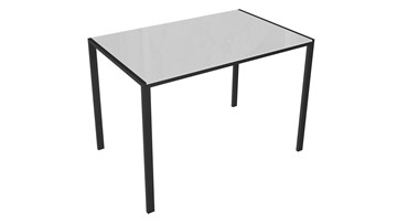 Обеденный стол Торрес тип 1 (Черный муар/Белый глянец) в Одинцово
