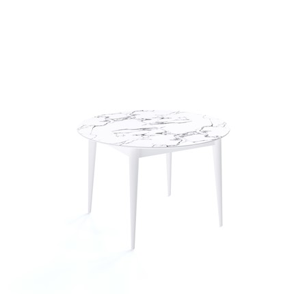 Стол раздвижной Kenner W1200 (Белый/Мрамор белый) в Одинцово - изображение