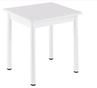 Кухонный пристенный стол НСПА-02 МДФ, белый МДФ/белое дерево/36 прямые трубки белый в Химках