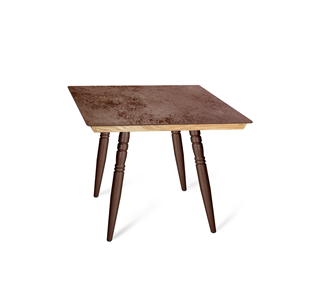 Керамический обеденный стол SHT-TU15 (4 шт.)/ТT8 60/60 (медный металлик/прозрачный лак/коричневая сепия) в Серпухове