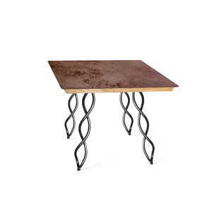 Керамический обеденный стол SHT-TU17 (4 шт.)/ТT8 60/60 (черный муар/прозрачный лак/коричневая сепия) в Химках