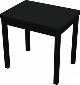 Кухонный стол раскладной Бари дерево №8 (стекло черное/черный) в Подольске - предосмотр