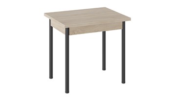 Кухонный стол раскладной Родос тип 2 с опорой d40 (Черный муар/Дуб Сонома) в Одинцово