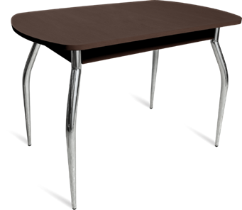 Обеденный стол ПГ-06 ЛДСП, венге ЛДСП/35 гнутые металл хром в Химках