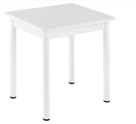 Кухонный пристенный стол НСПА-07 МДФ, белый МДФ/белое дерево/36 прямые трубки белый в Одинцово - изображение