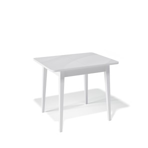 Кухонный раздвижной стол Kenner 900M (Белый/Стекло белое глянец) в Серпухове