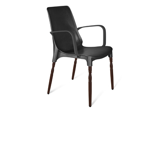 Обеденный стул SHT-ST76/S424-F (черный/коричневый муар) в Одинцово