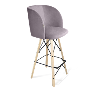 Барный стул SHT-ST33 / SHT-S80 (сиреневая орхидея/прозрачный лак/черный) в Подольске
