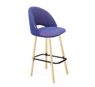 Барный стул SHT-ST34 / SHT-S94 (синий мираж/прозрачный лак/черный муар) в Подольске