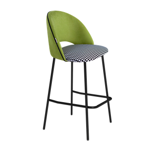 Барный стул SHT-ST34-3 / SHT-S29P (оливковый/гусиная лапка/черный муар) в Подольске