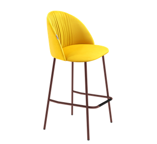Барный стул SHT-ST35-1 / SHT-S29P (имперский жёлтый/медный металлик) в Москве