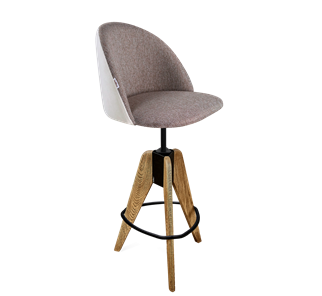 Барный стул SHT-ST35-3 / SHT-S92 (тростниковый сахар/зефирный/браш.коричневый/черный муар) в Подольске