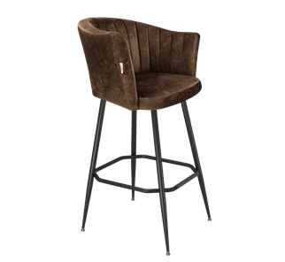 Барный стул SHT-ST42-1 / SHT-S148 (кофейный трюфель/черный муар) в Химках