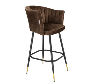 Барный стул SHT-ST42-1 / SHT-S148 (кофейный трюфель/черный муар/золото) в Подольске