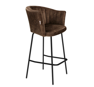 Барный стул SHT-ST42-1 / SHT-S29P (кофейный трюфель/черный муар) в Подольске - предосмотр