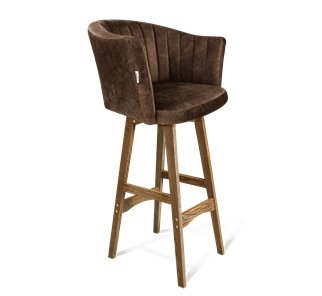 Барный стул SHT-ST42-1 / SHT-S65 (кофейный трюфель/дуб брашированный коричневый) в Серпухове