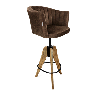 Барный стул SHT-ST42-1 / SHT-S92 (кофейный трюфель/браш.коричневый/черный муар) в Подольске - предосмотр