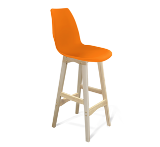Барный стул SHT-ST29/S65 (оранжевый ral2003/прозрачный лак) в Химках