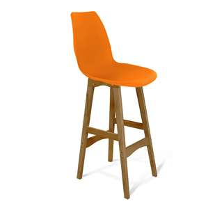 Барный стул SHT-ST29/S65 (оранжевый ral2003/светлый орех) в Москве