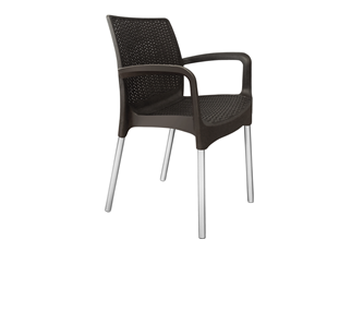 Обеденный стул SHT-ST68/S424 (черно-коричневый/хром лак) в Одинцово