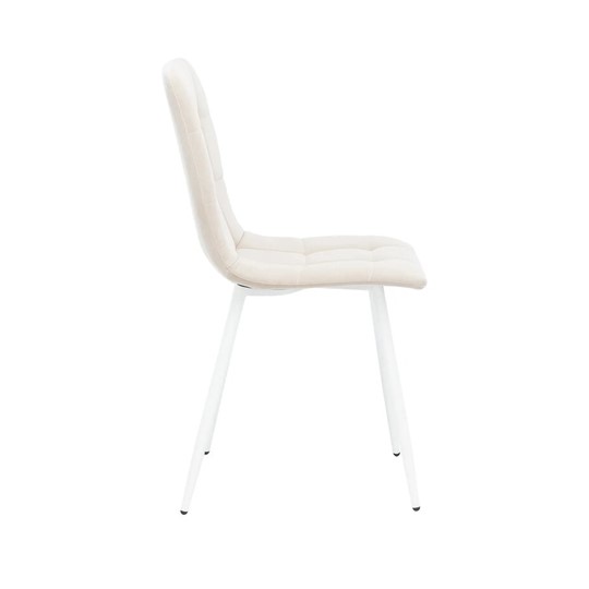 Обеденный стул Leset Скай (Металл белый/велюр песок) в Одинцово - изображение 2