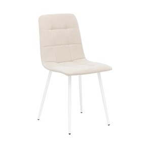 Обеденный стул Leset Скай (Металл белый/велюр песок) в Подольске - предосмотр 1