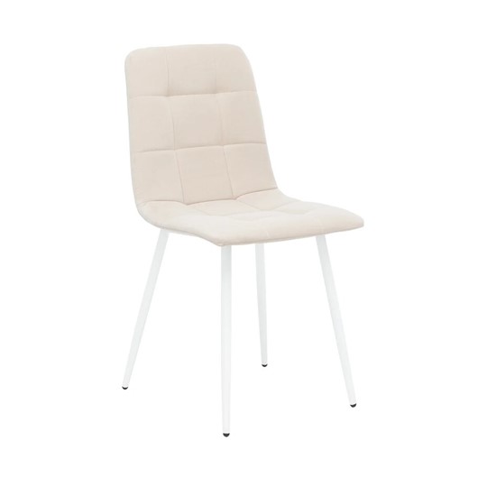 Обеденный стул Leset Скай (Металл белый/велюр песок) в Одинцово - изображение 1