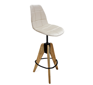 Барный стул SHT-ST29-C/S92 (жемчужный/брашированный коричневый/черный муар) в Химках