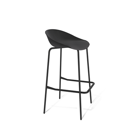 Барный стул SHT-ST19/S29 (черный/черный муар) в Одинцово - изображение