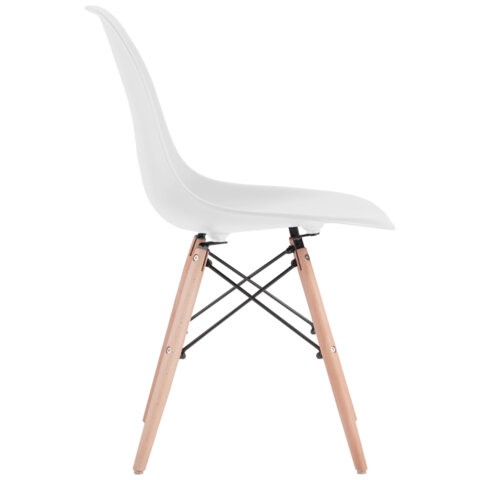 Комплект стульев 4 шт. BRABIX "Eames CF-010", пластик белый, опоры дерево/металл, 532630, 2033A в Одинцово - изображение 12