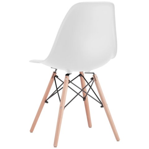Комплект стульев 4 шт. BRABIX "Eames CF-010", пластик белый, опоры дерево/металл, 532630, 2033A в Одинцово - изображение 13