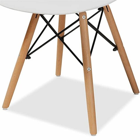 Комплект стульев 4 шт. BRABIX "Eames CF-010", пластик белый, опоры дерево/металл, 532630, 2033A в Одинцово - изображение 17