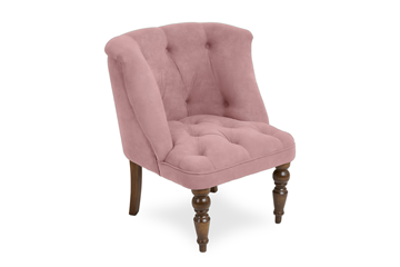Кресло на ножках Бриджит розовый ножки коричневые в Одинцово
