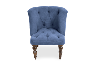 Кресло на ножках Бриджит синий ножки коричневые в Серпухове