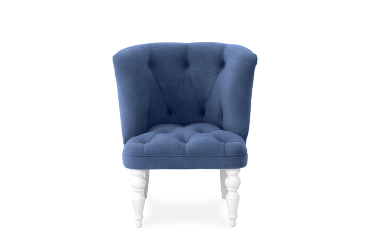 Кресло Бриджит синий ножки белые в Москве - изображение 1