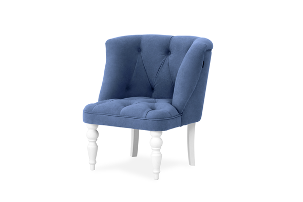 Кресло Бриджит синий ножки белые в Москве - изображение