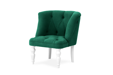 Кресло Бриджит зеленый ножки белые в Химках