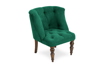 Кресло на ножках Бриджит зеленый ножки коричневые в Одинцово