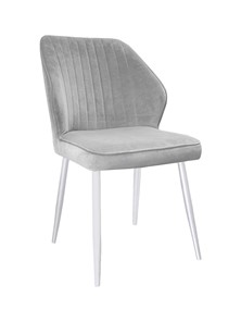 Обеденный стул 222 v08 светло-серый, ножки белые в Москве