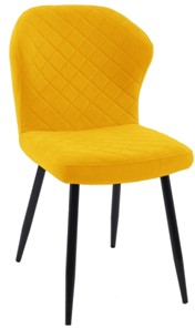 Мягкий стул 239 желтый, ножки черные в Москве