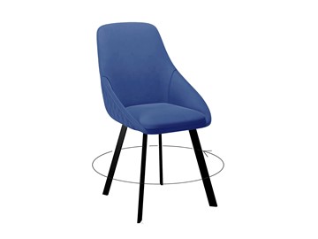 Кухонный стул 246 Поворотный синий/черный в Подольске