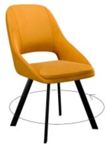 Обеденный стул 247 Поворотный  апельсин/черный в Москве