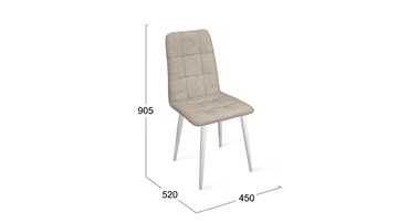 Обеденный стул Аспен К1С (Белый матовый/Микровелюр Duna Brilliant) в Одинцово - предосмотр 5