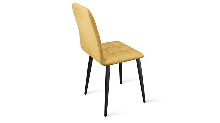 Обеденный стул Аспен К1С (Черный муар/Микровелюр Duna Curcuma) в Одинцово - изображение 2