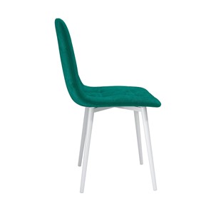 Обеденный стул Белла, велюр тенерифе изумруд/Цвет металл белый в Подольске - предосмотр 2