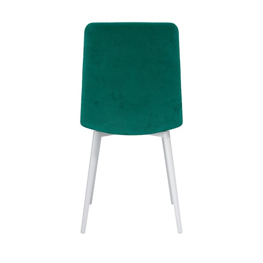 Обеденный стул Белла, велюр тенерифе изумруд/Цвет металл белый в Серпухове - изображение 3